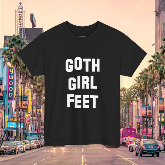 HOLLYWOOD GOTH GIRL FEET T-SHIRT